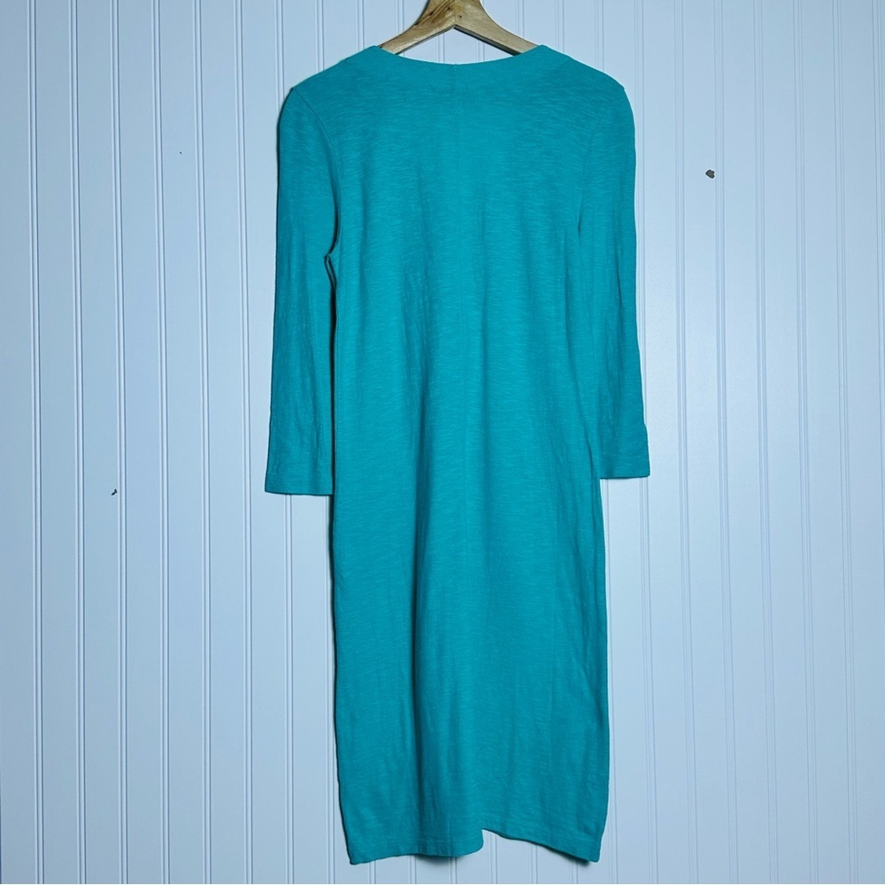 LILLY PULITZER Tidewater Tunic Dress M Classic 3/4 length sleeves V Neck cotton - Picture 6 of 9
